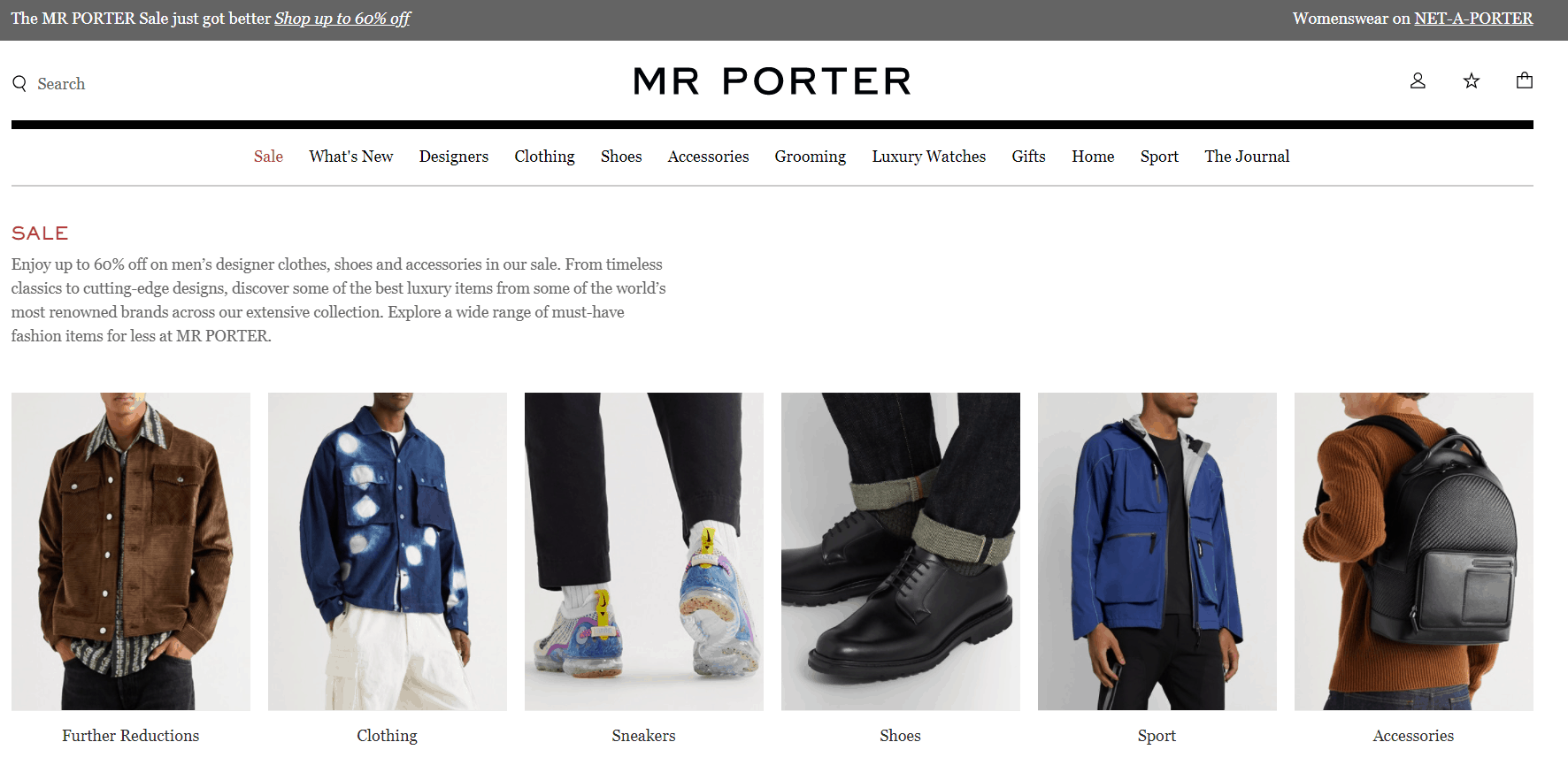 Mr.Porter折扣码2024 Mr Porter英国官网年末大促精选商品低至4折特卖收好价BLCG